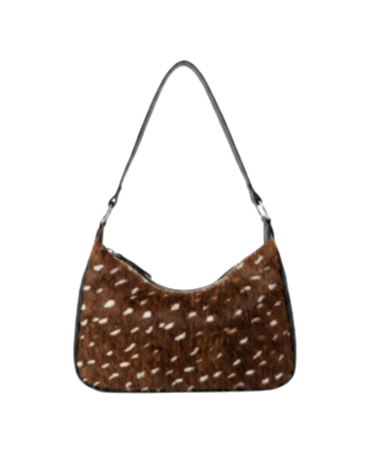Deer Print Real Leather Handbag
