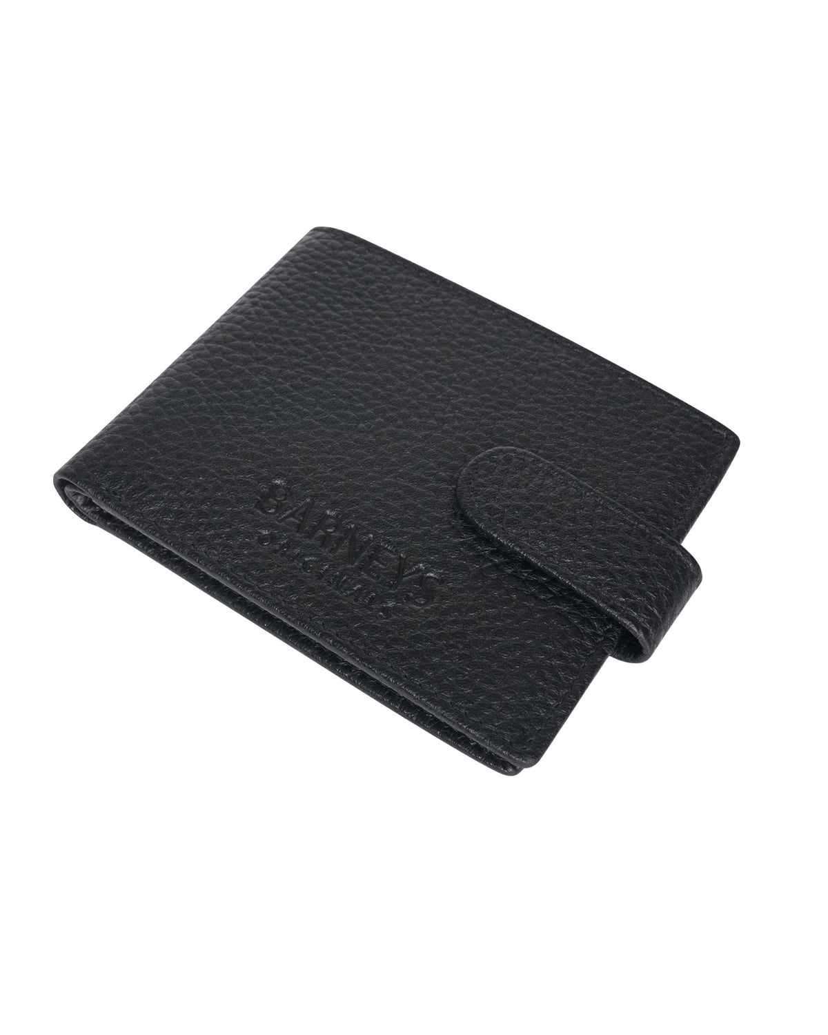 Real Leather Bi-Fold Wallet with Pebbled Texture