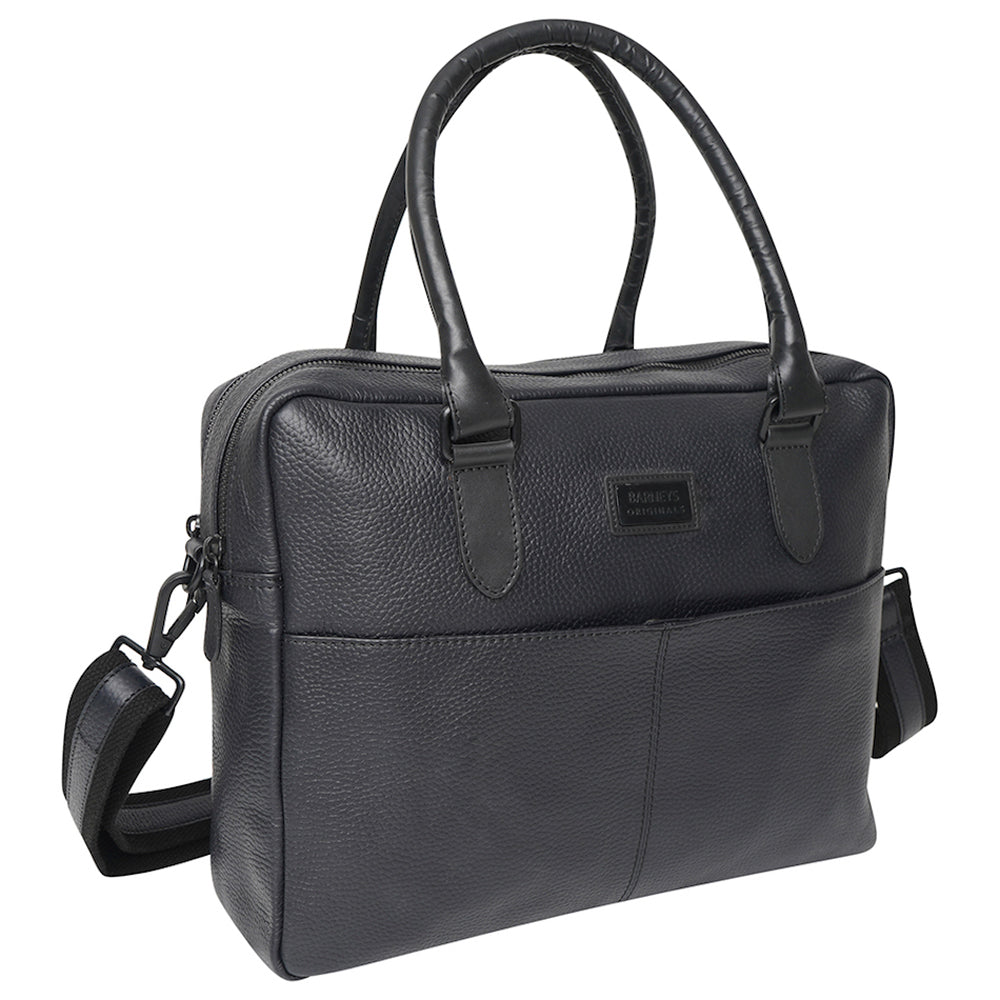 Black Real Leather Black Messenger Bag