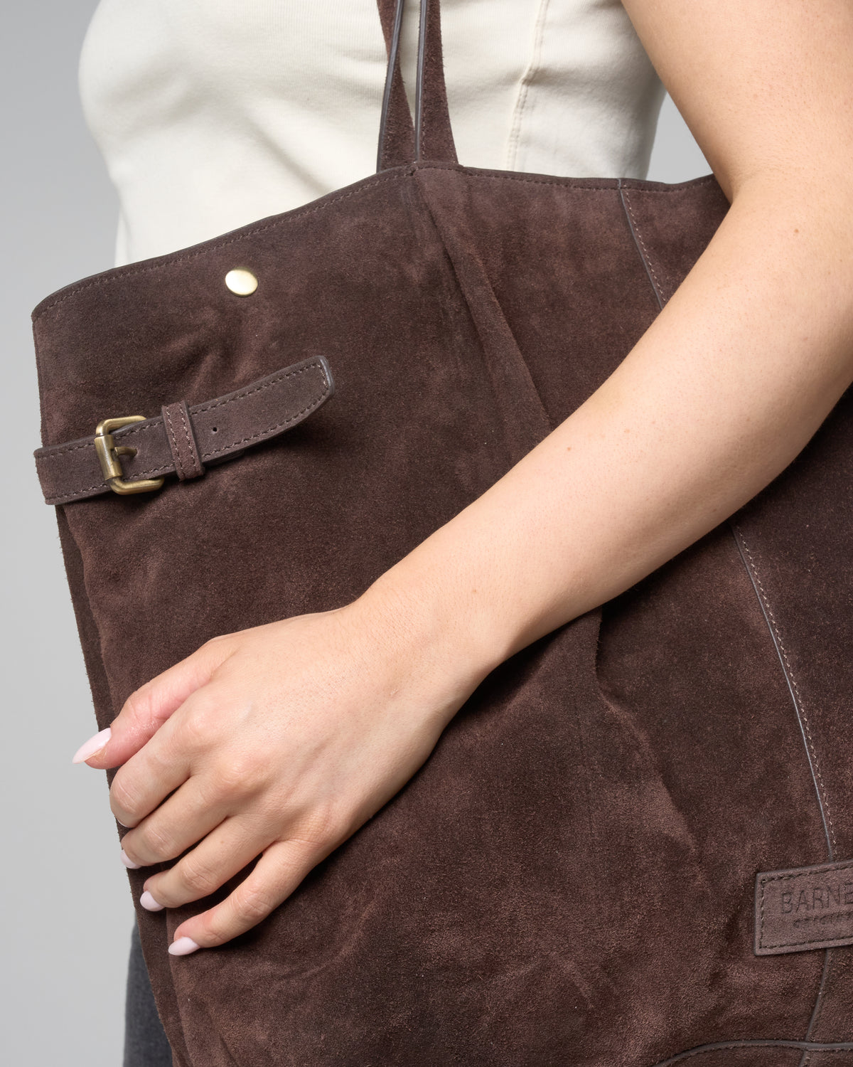 Chocolate Suede Work Tote