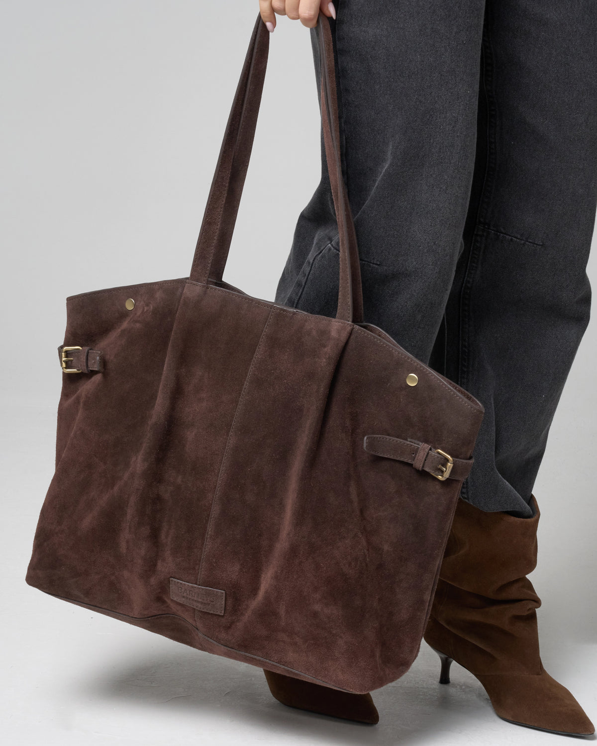 Chocolate Suede Work Tote