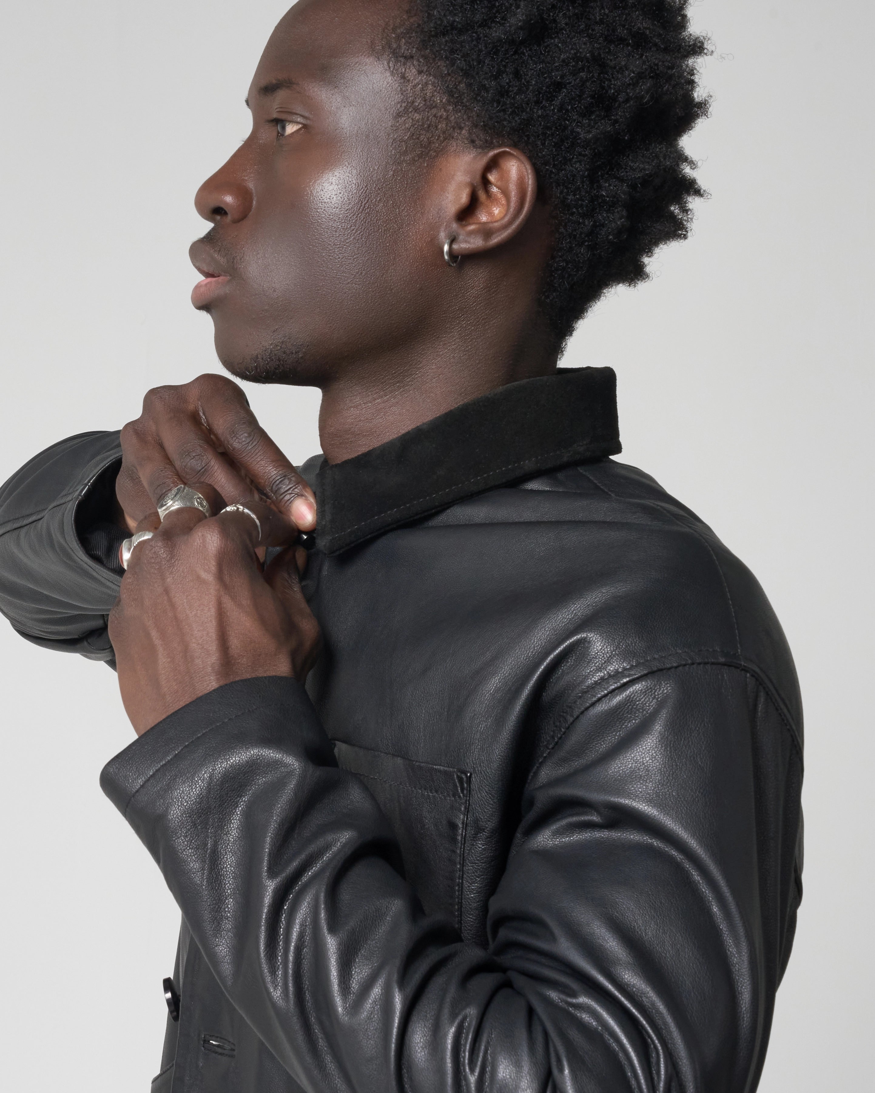 Men's Leather Chore Jacket