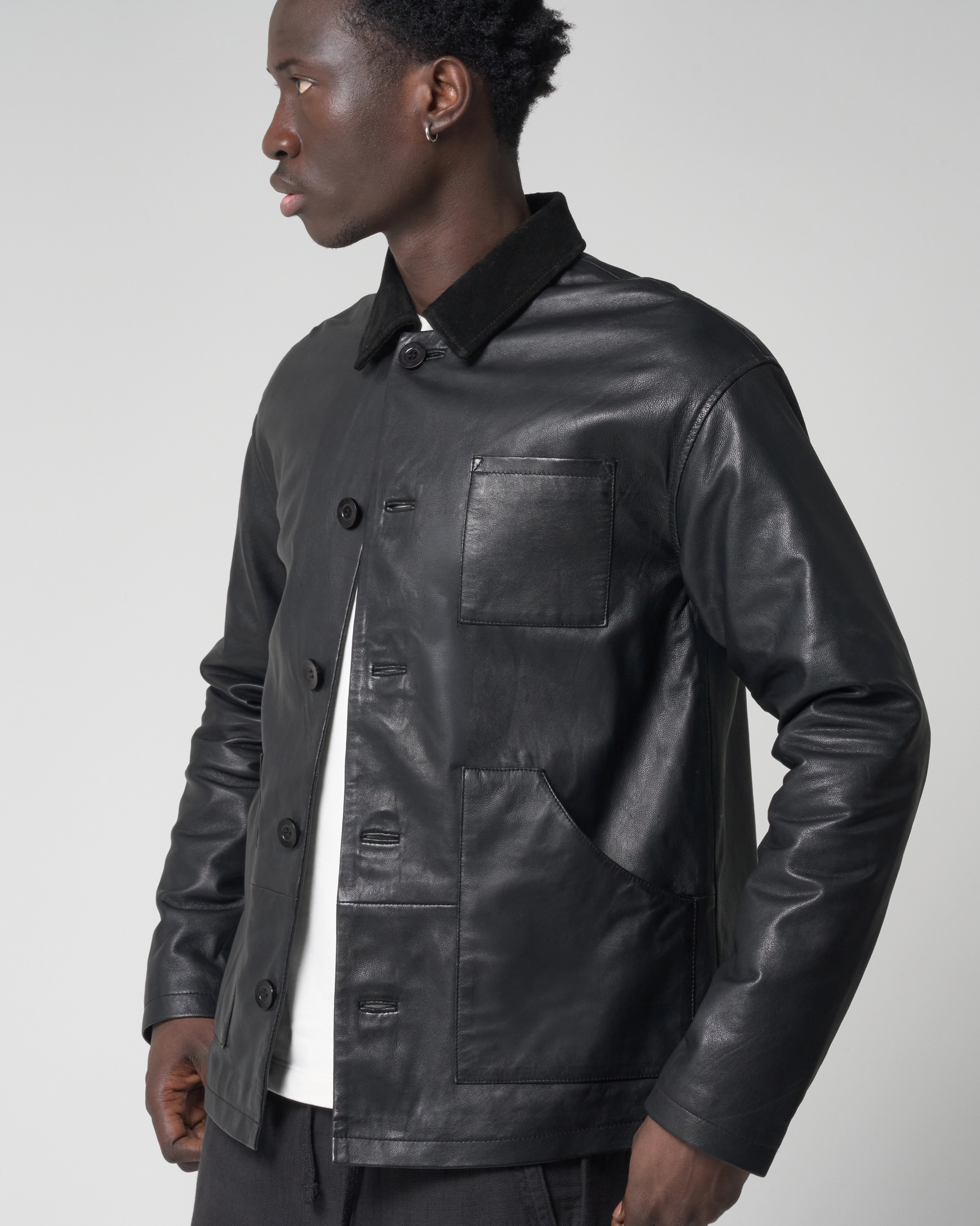 Men's Leather Chore Jacket