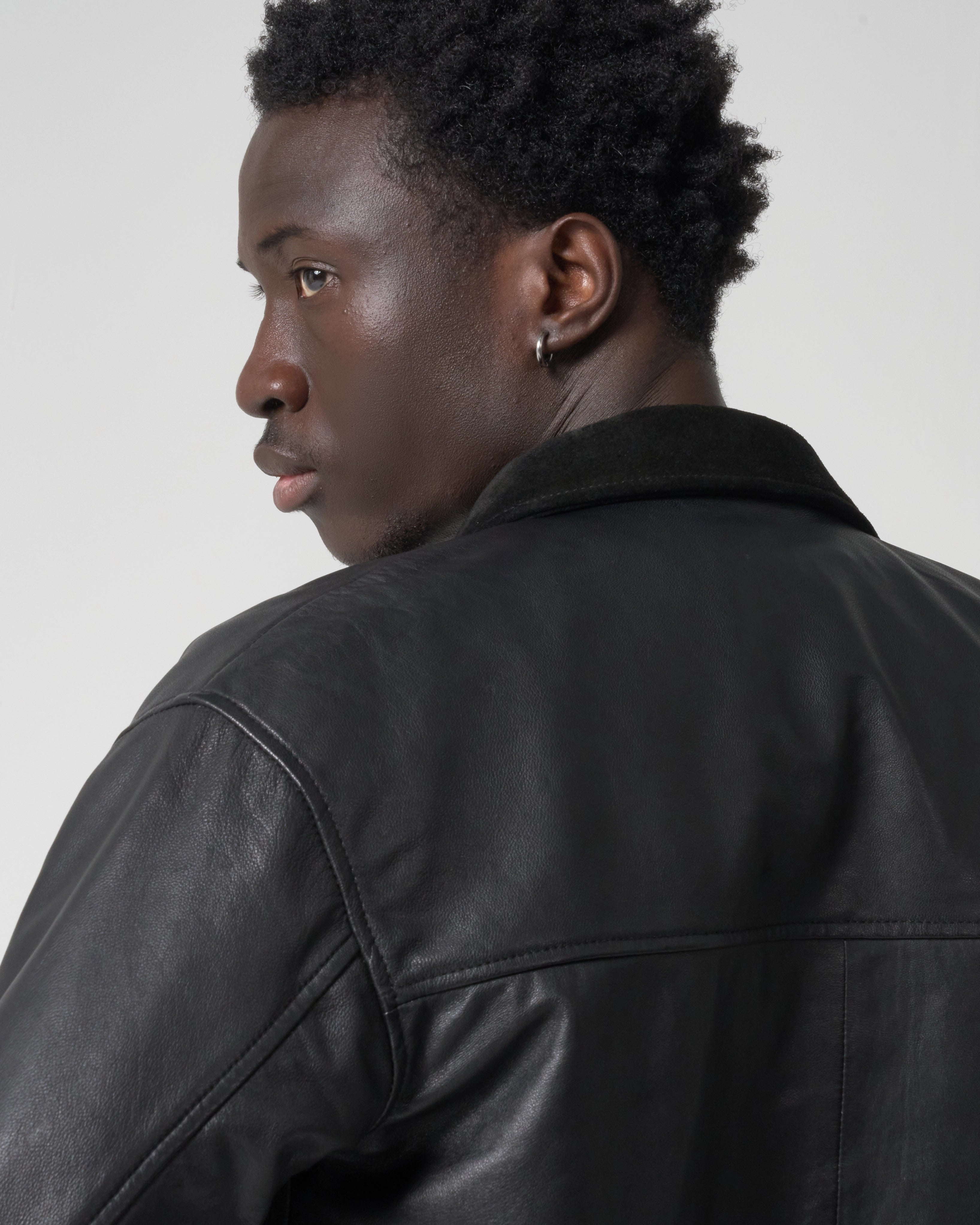 Men's Leather Chore Jacket