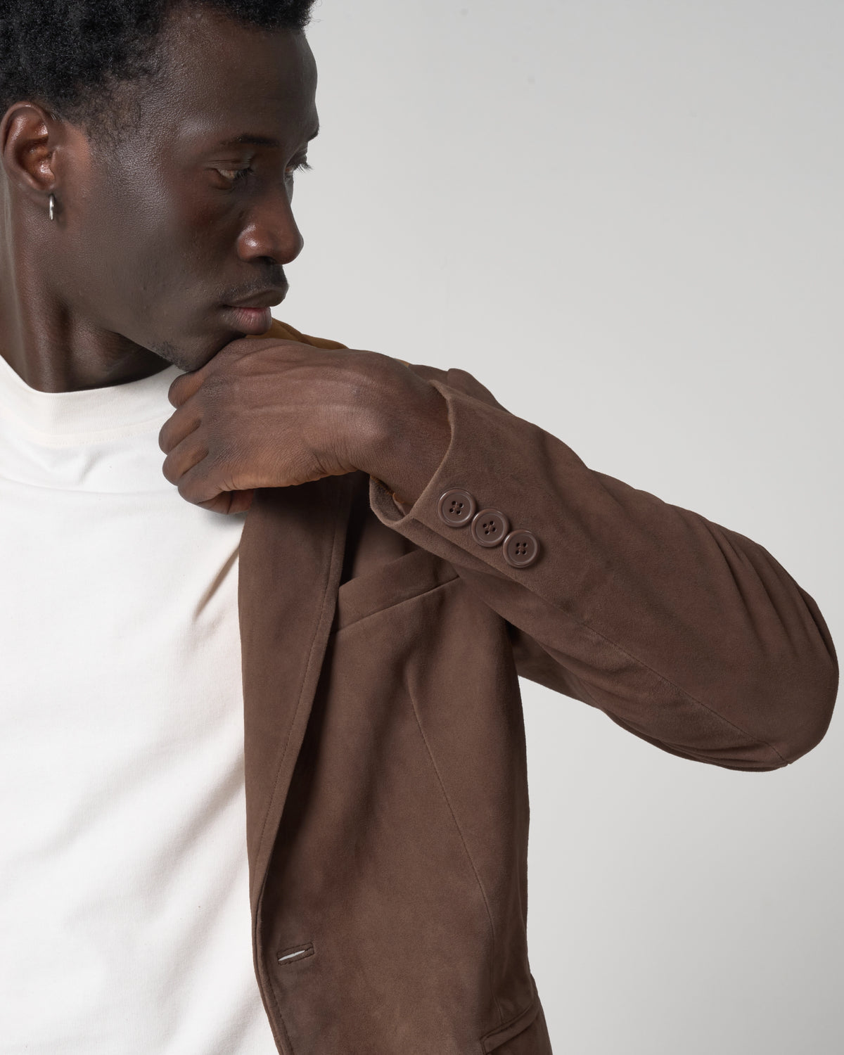 Men's Brown Suede Blazer