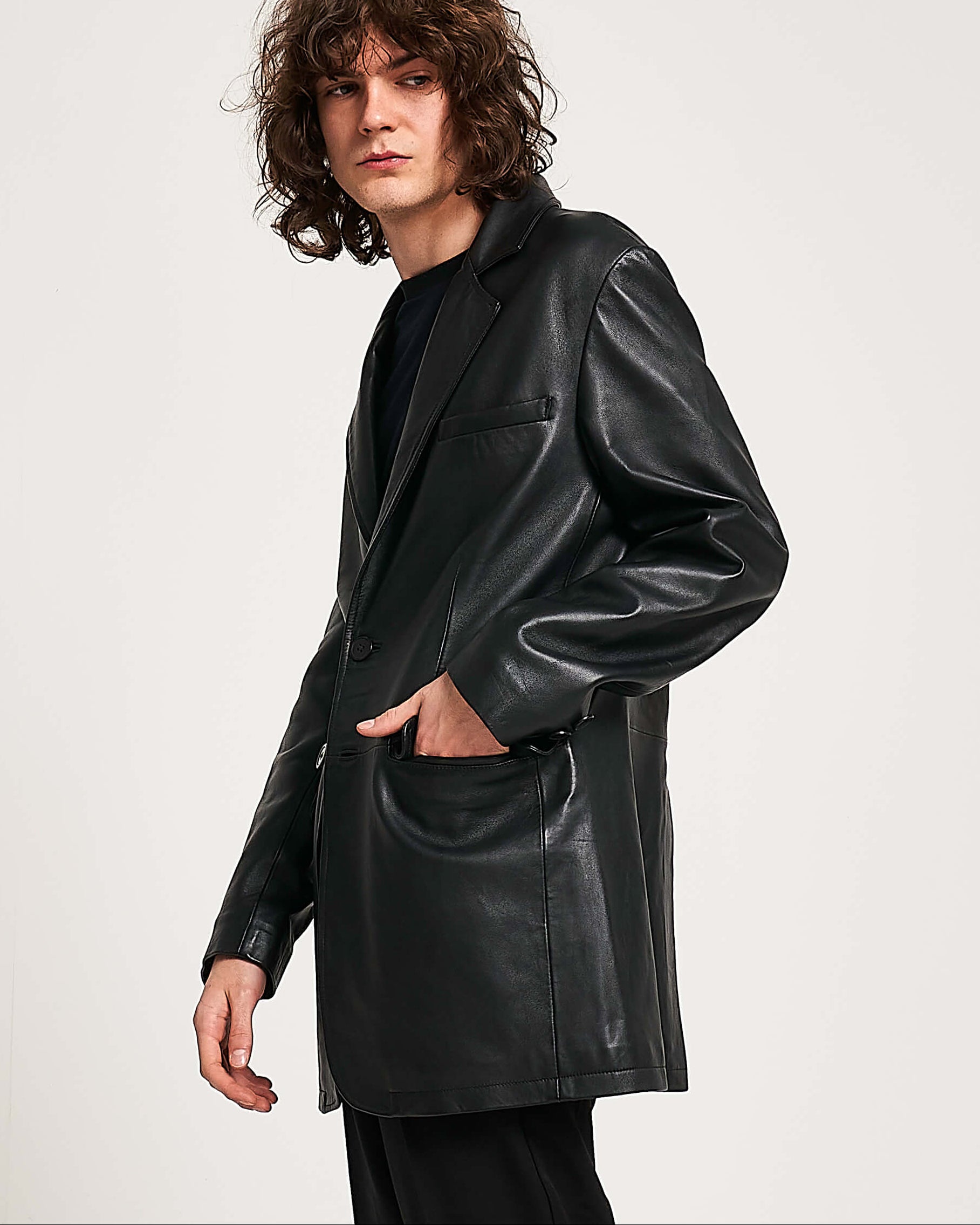Men's Classic Real Leather Blazer