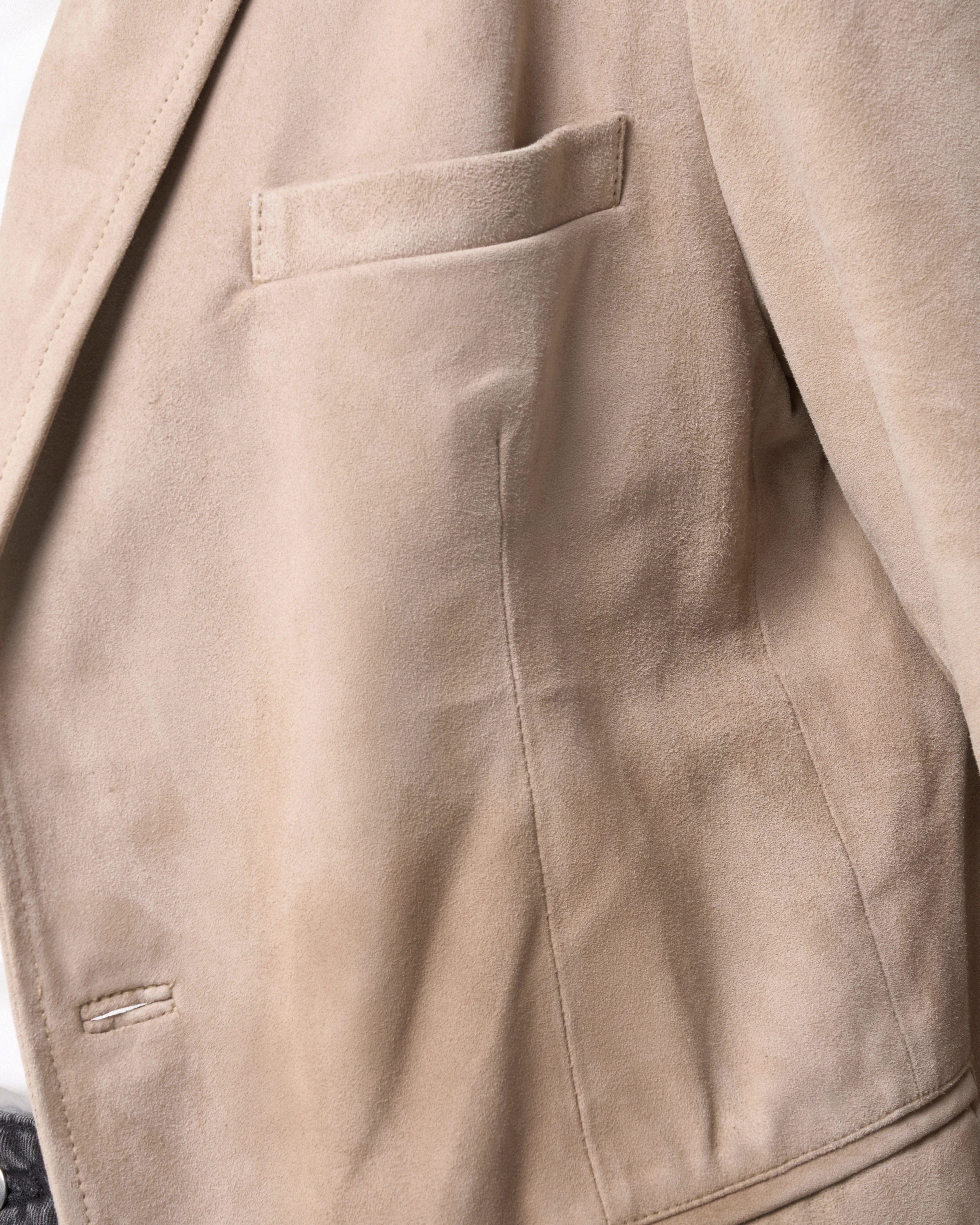 Women's Taupe Suede Blazer