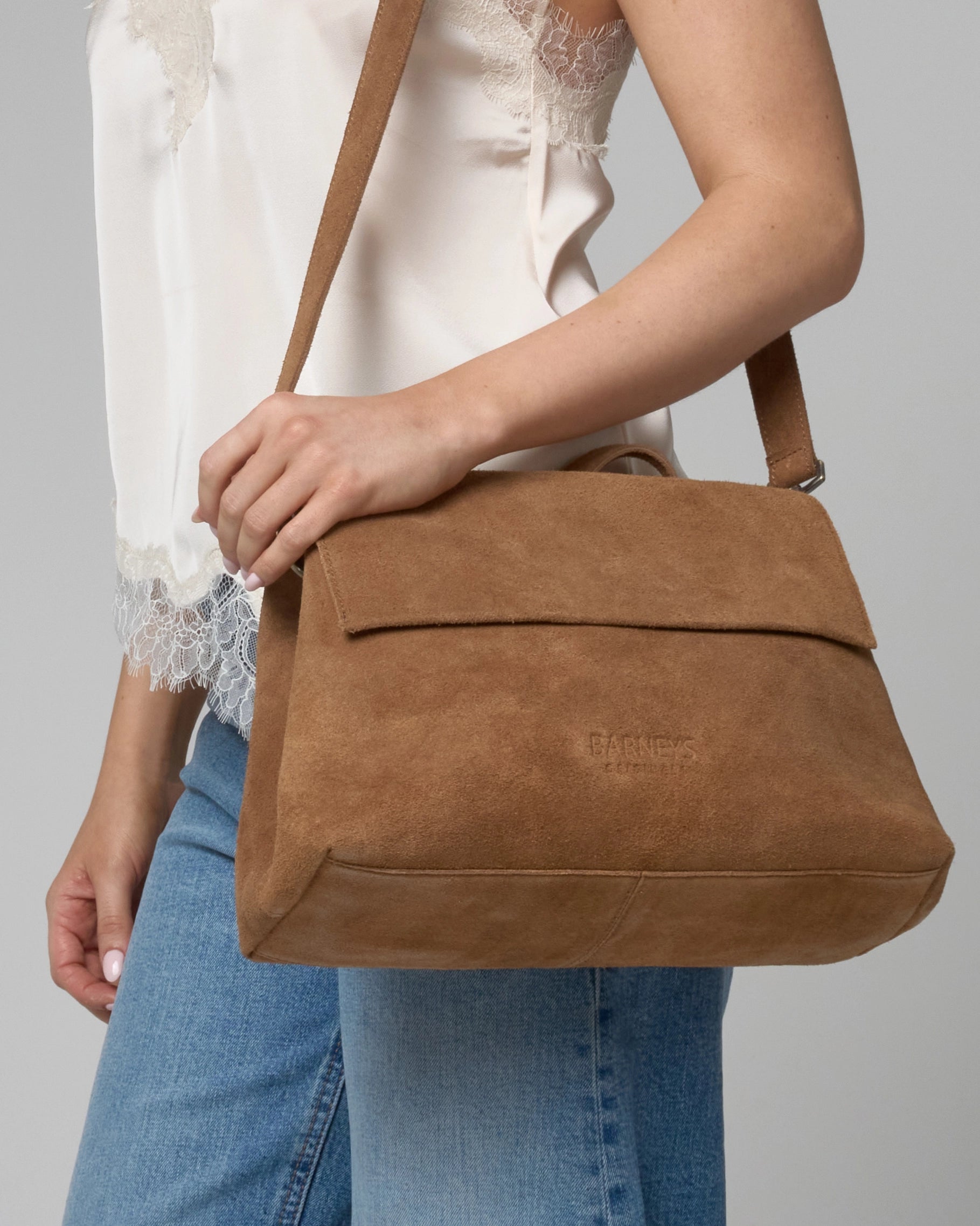 Real Suede Messenger Bag