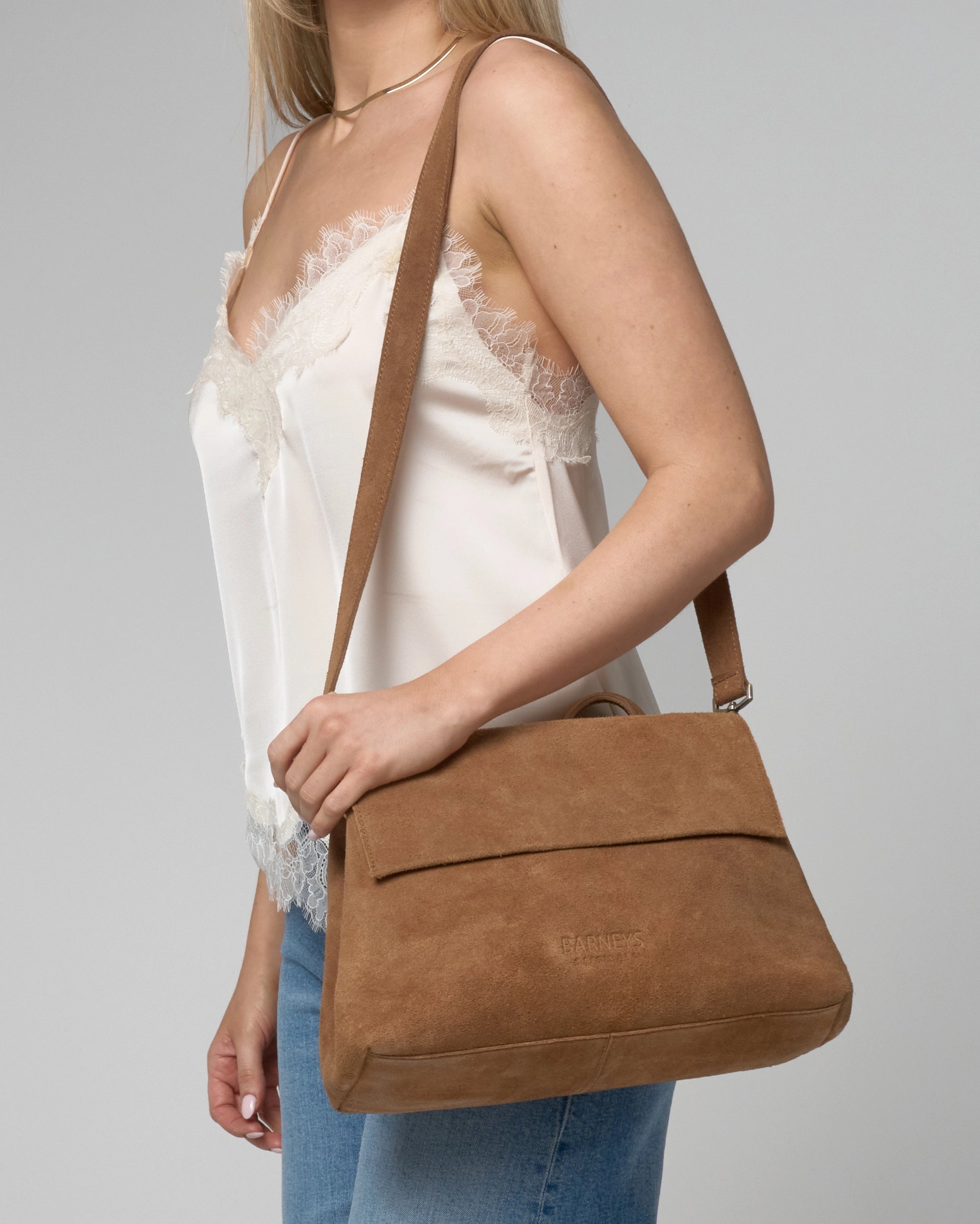 Real Suede Messenger Bag