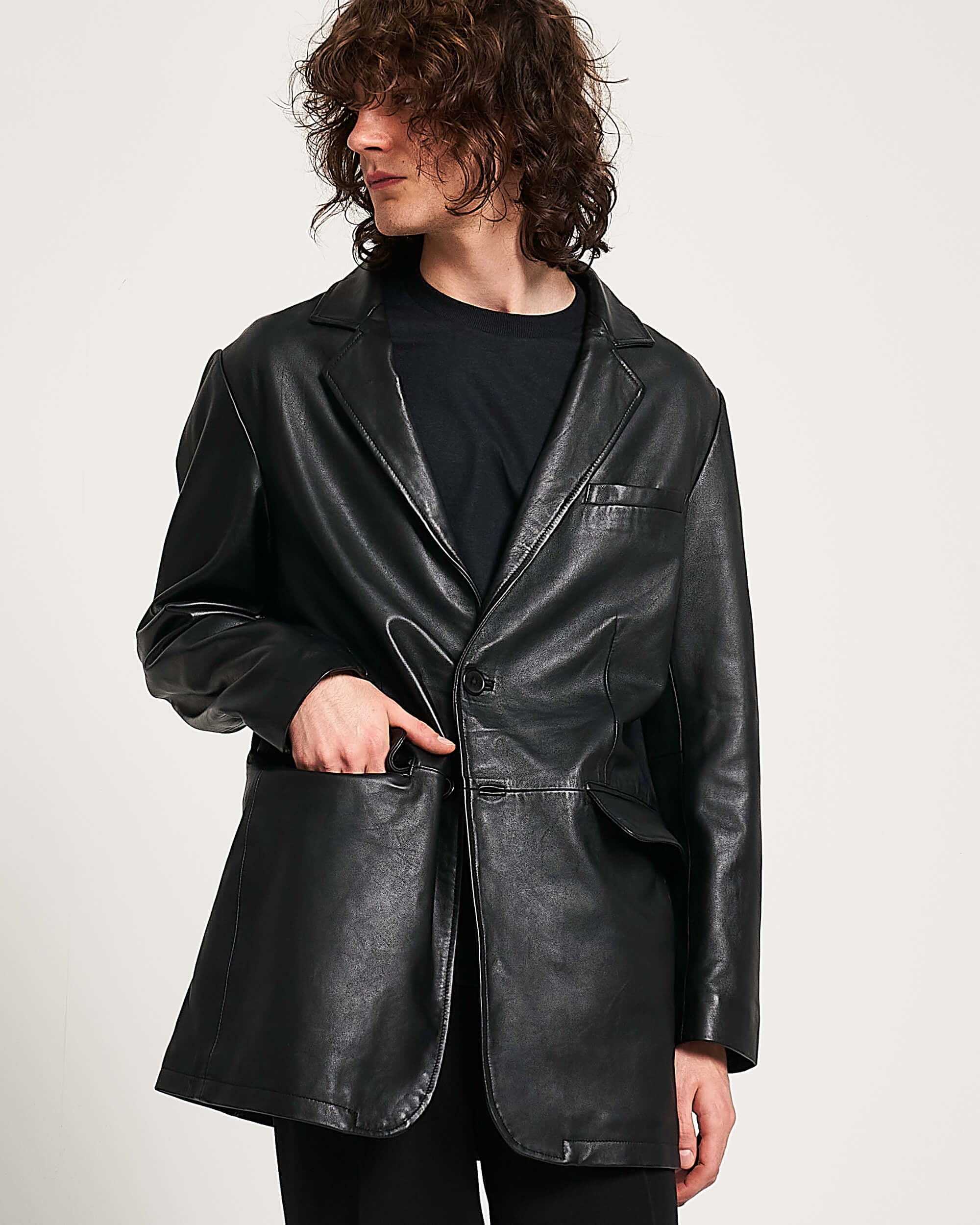 Men's Classic Real Leather Blazer
