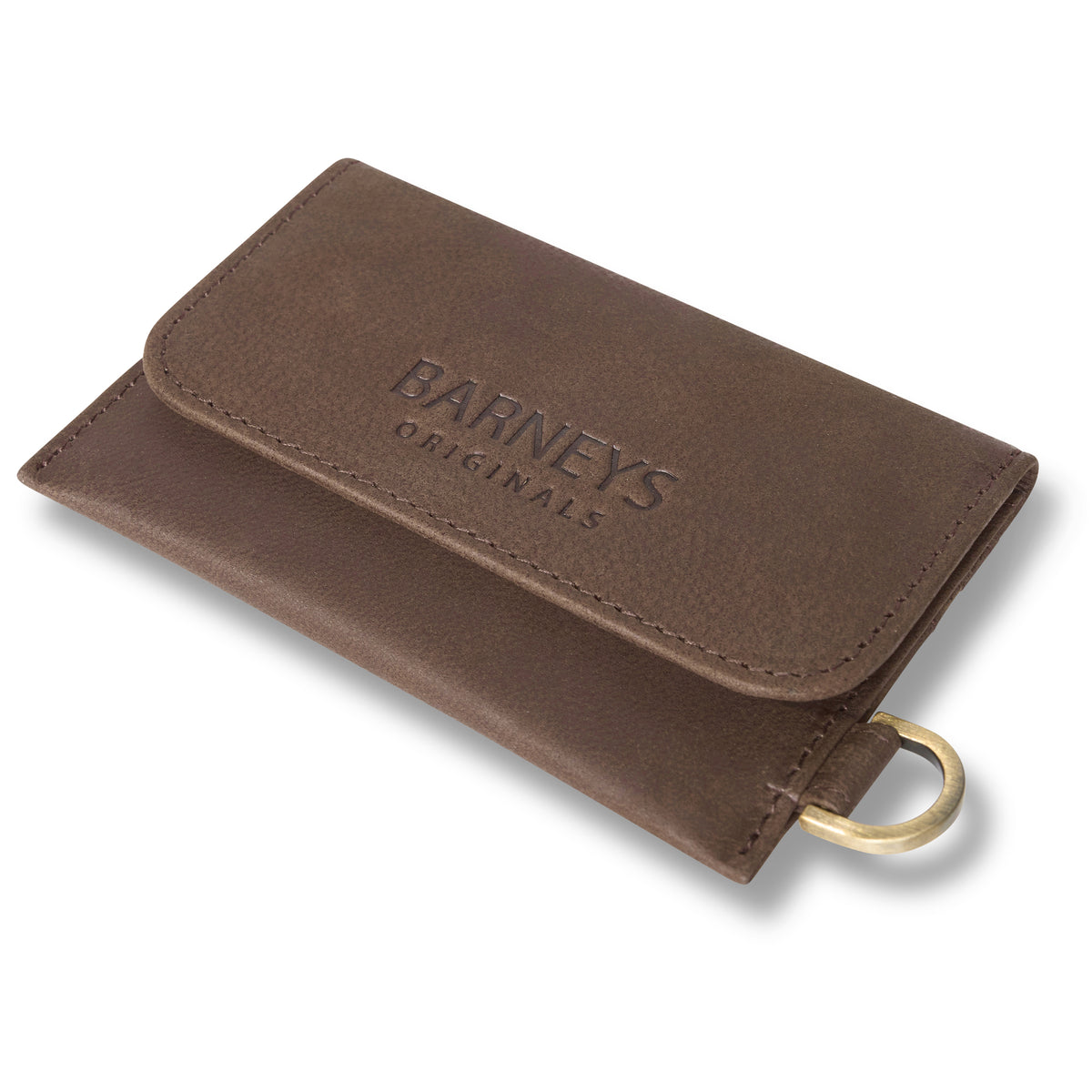 Real Leather Fold Over Wallet with D Ring