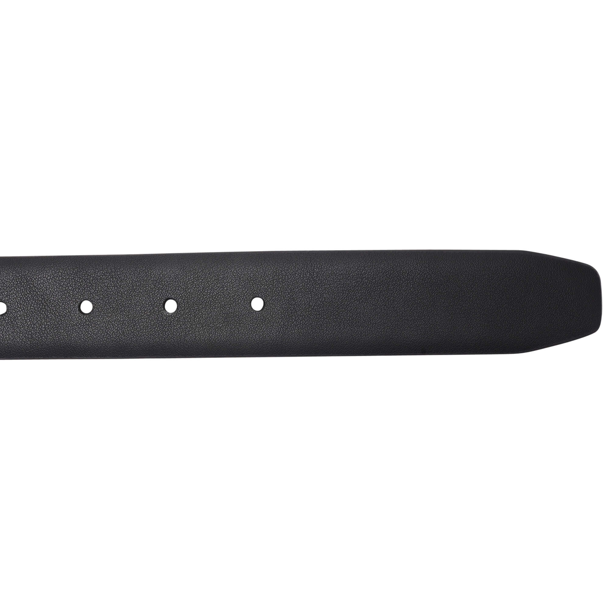 Men's Black & Brown Reversible Bonded Leather Belt with Gunmetal Silver Buckle