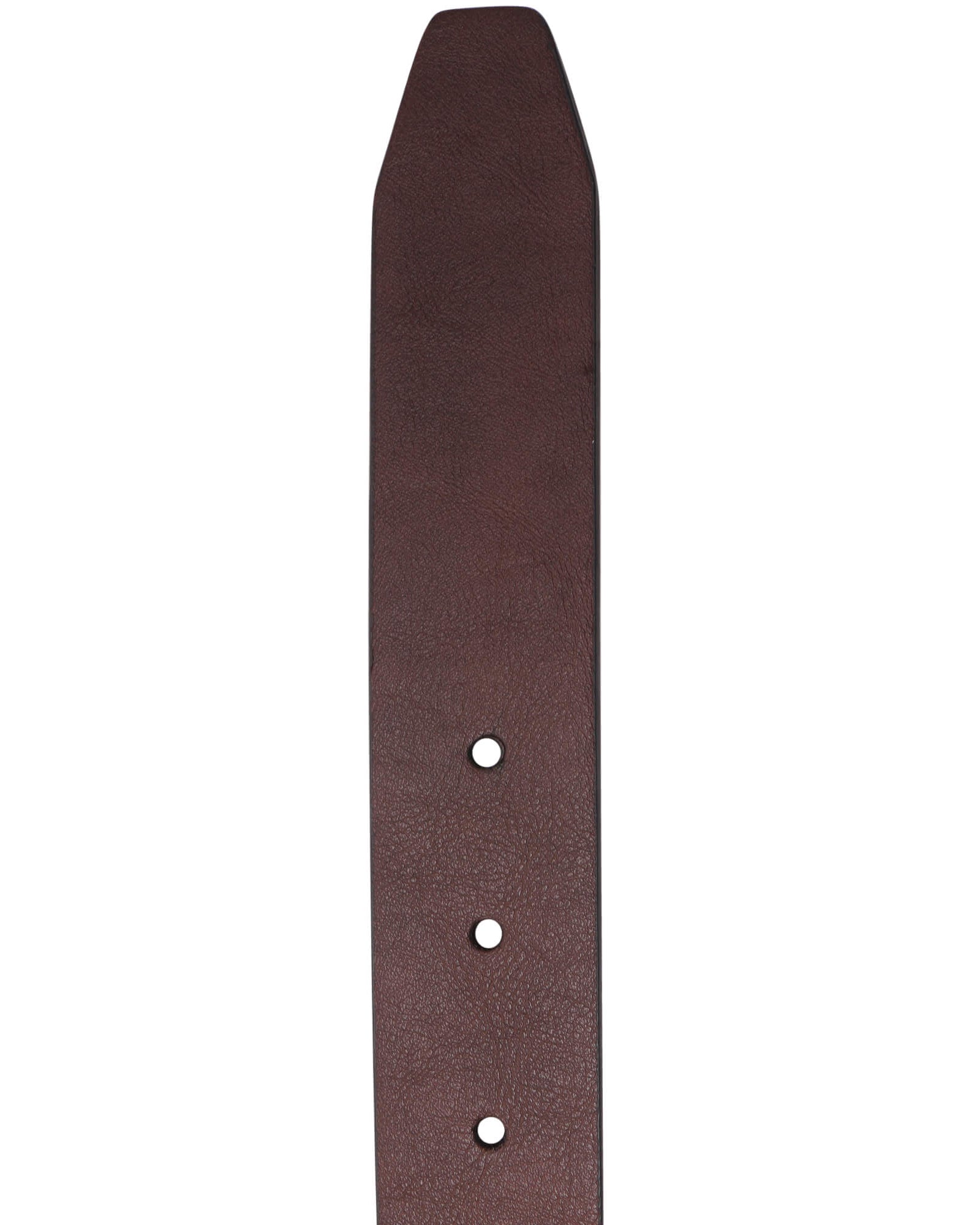 Men's Brown Bonded Leather Belt with Silver Buckle