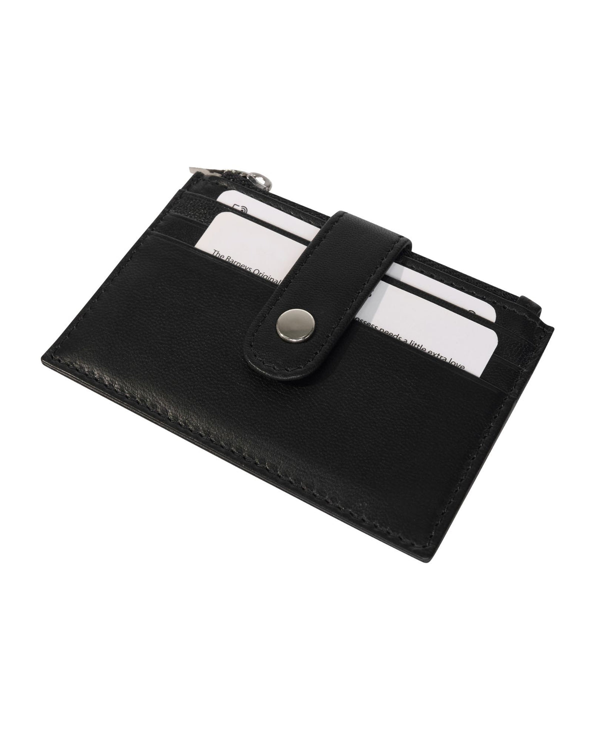 Real Leather Card Holder with Zipper Coin Purse