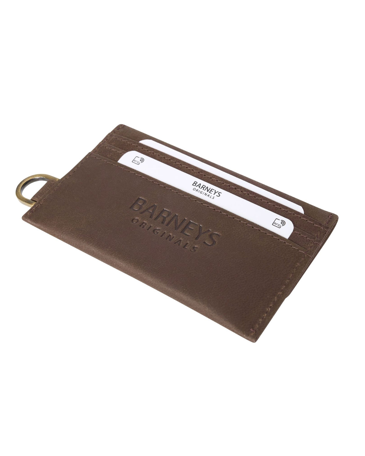 Real Leather Fold Over Wallet with D Ring