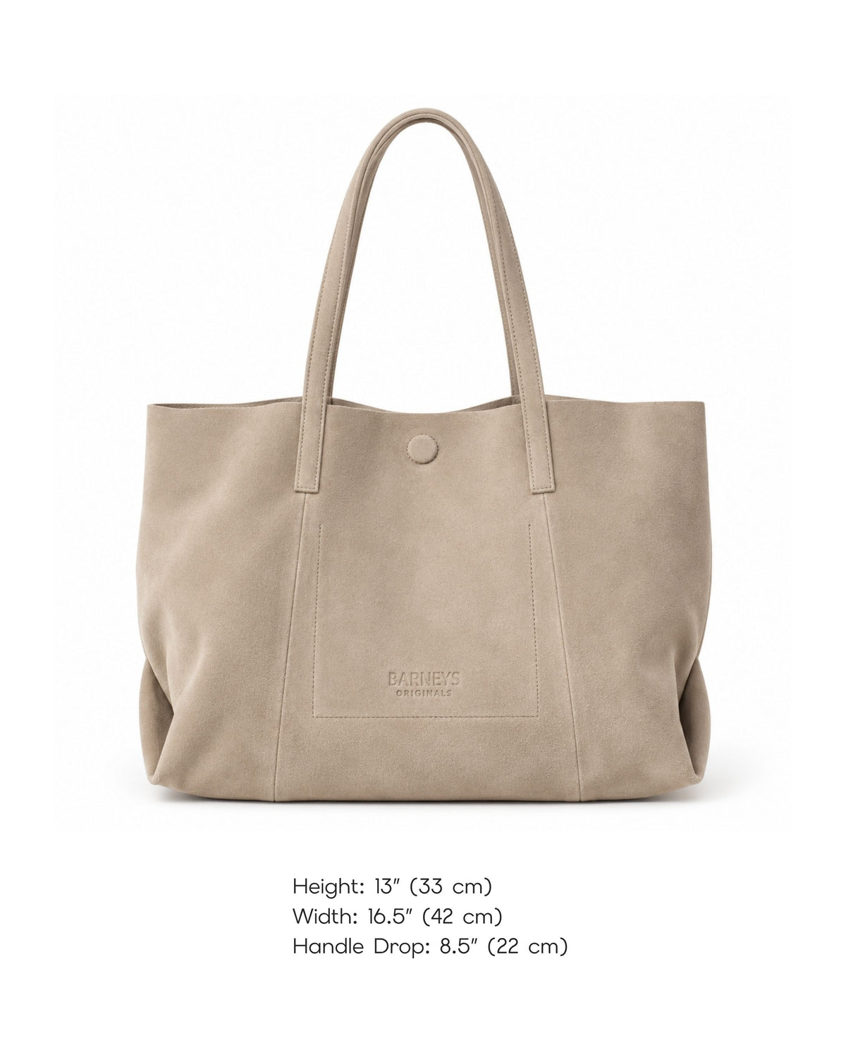 Stone Grey Suede Everyday Tote Bag