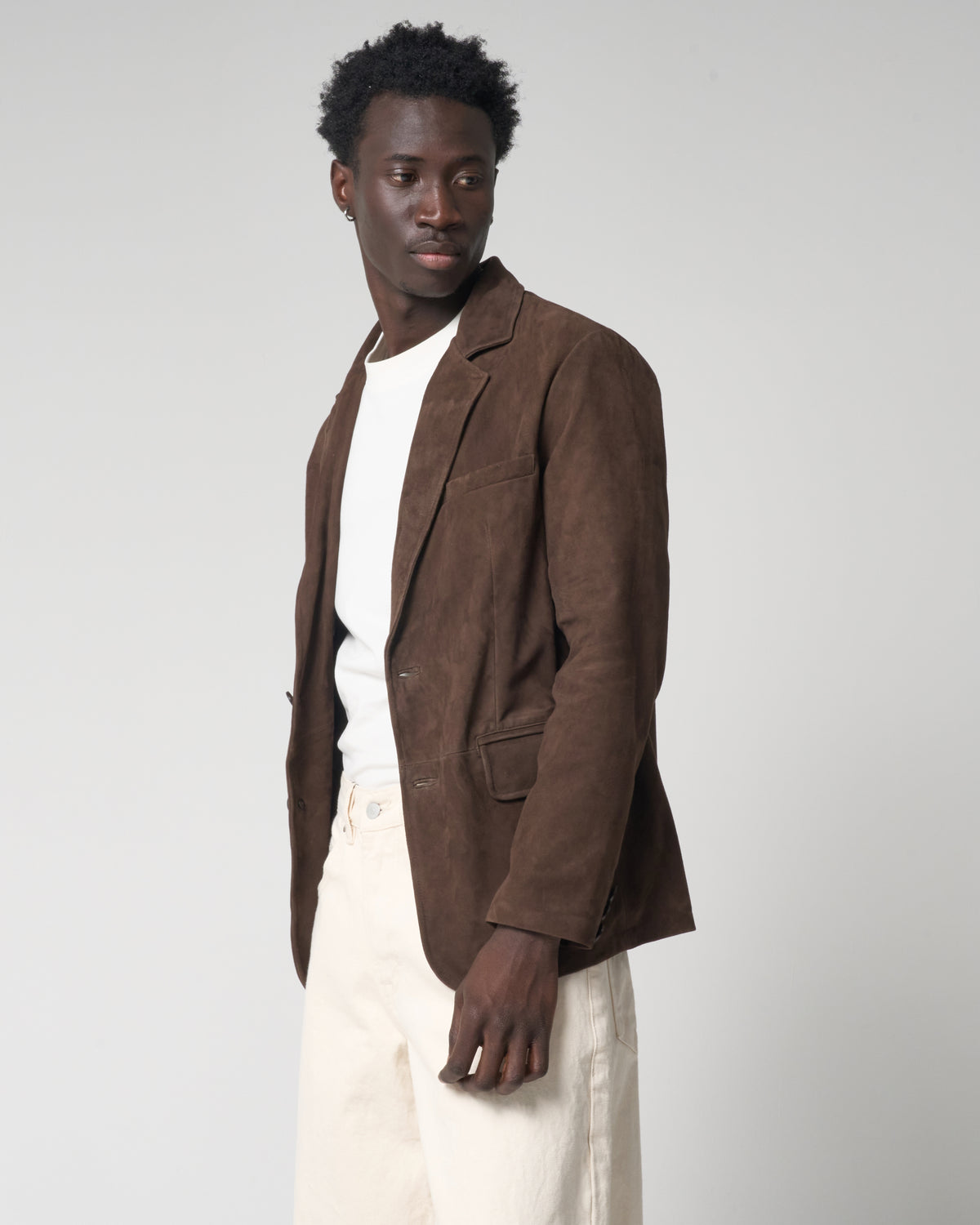 Men's Brown Suede Blazer
