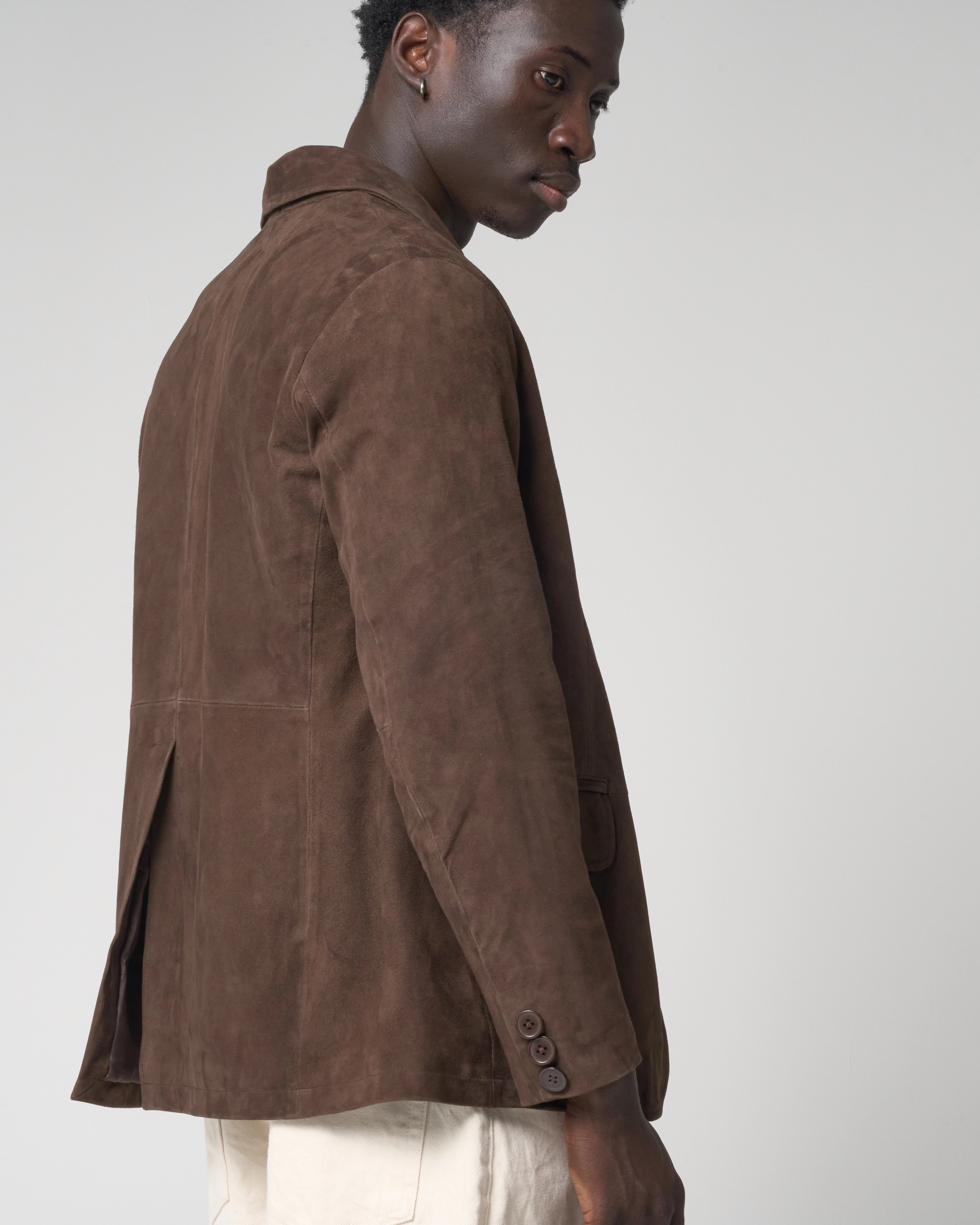 Men's Brown Suede Blazer