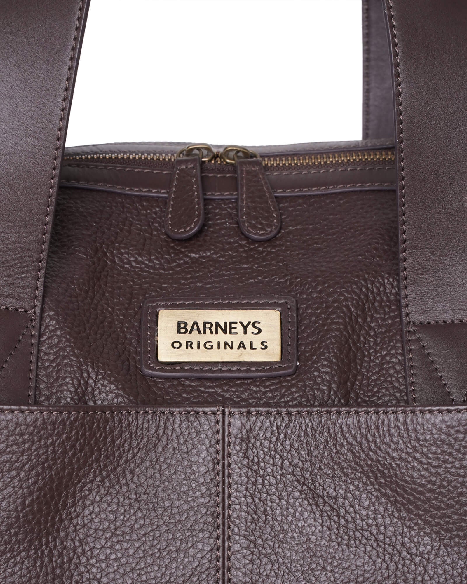 Brown Real Leather Holdall Bag