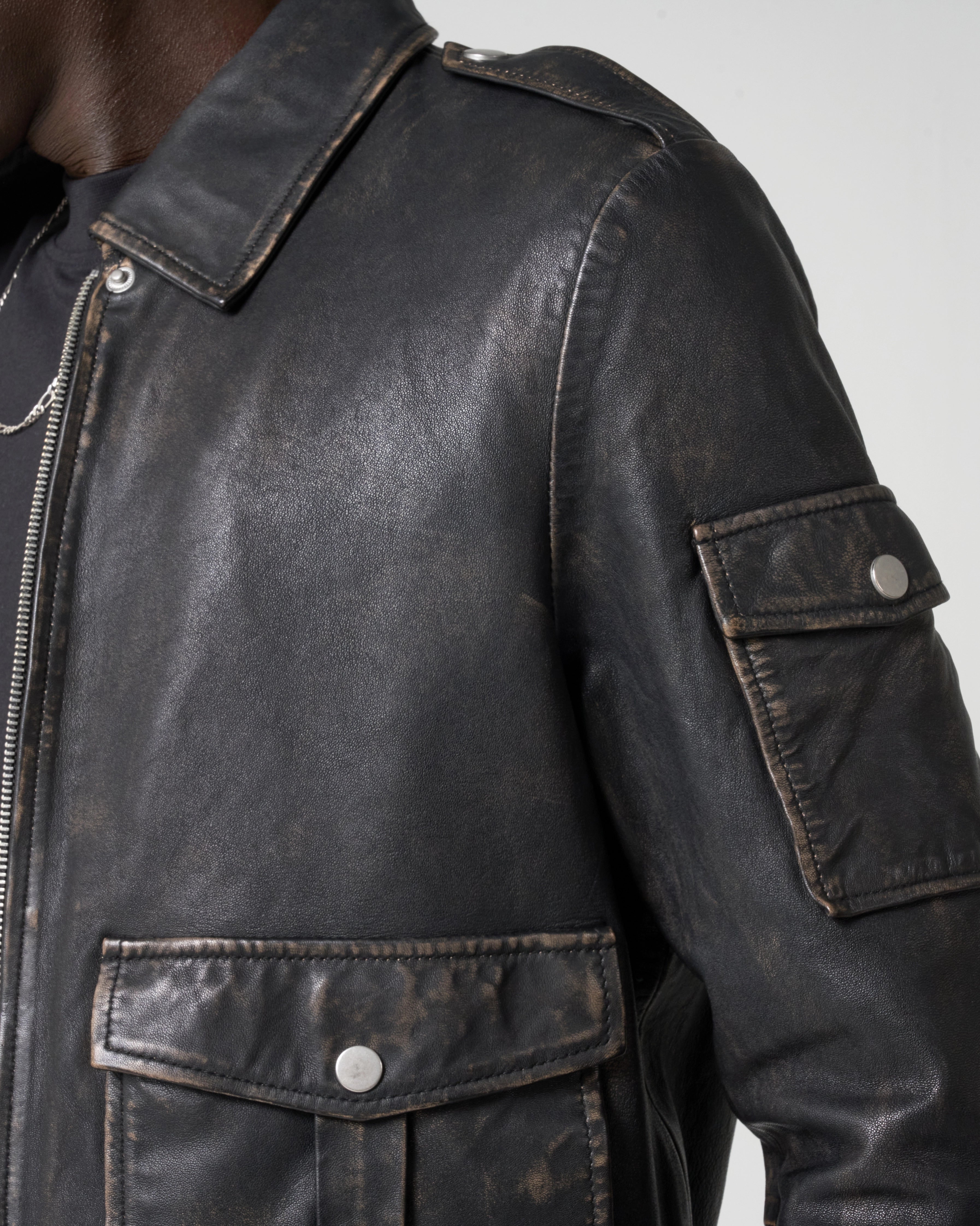 Men's Veg Tanned Bomber Jacket