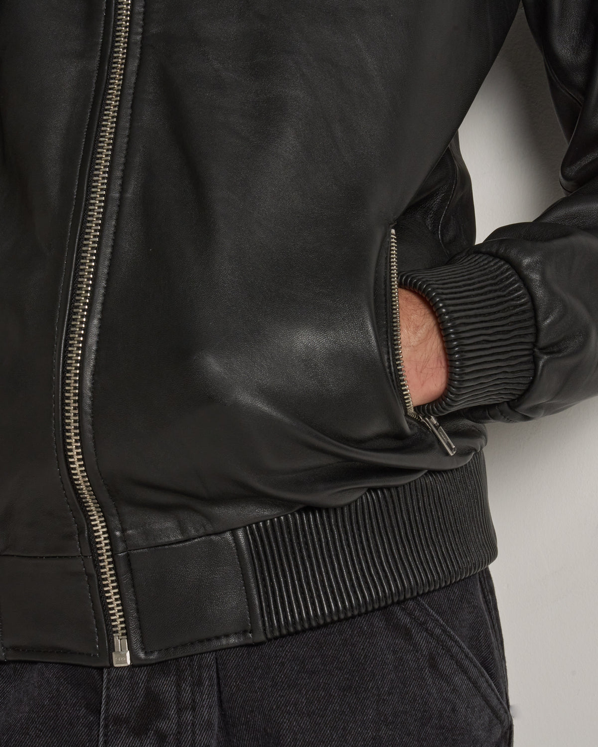 Men's Hooded Real Leather Jacket