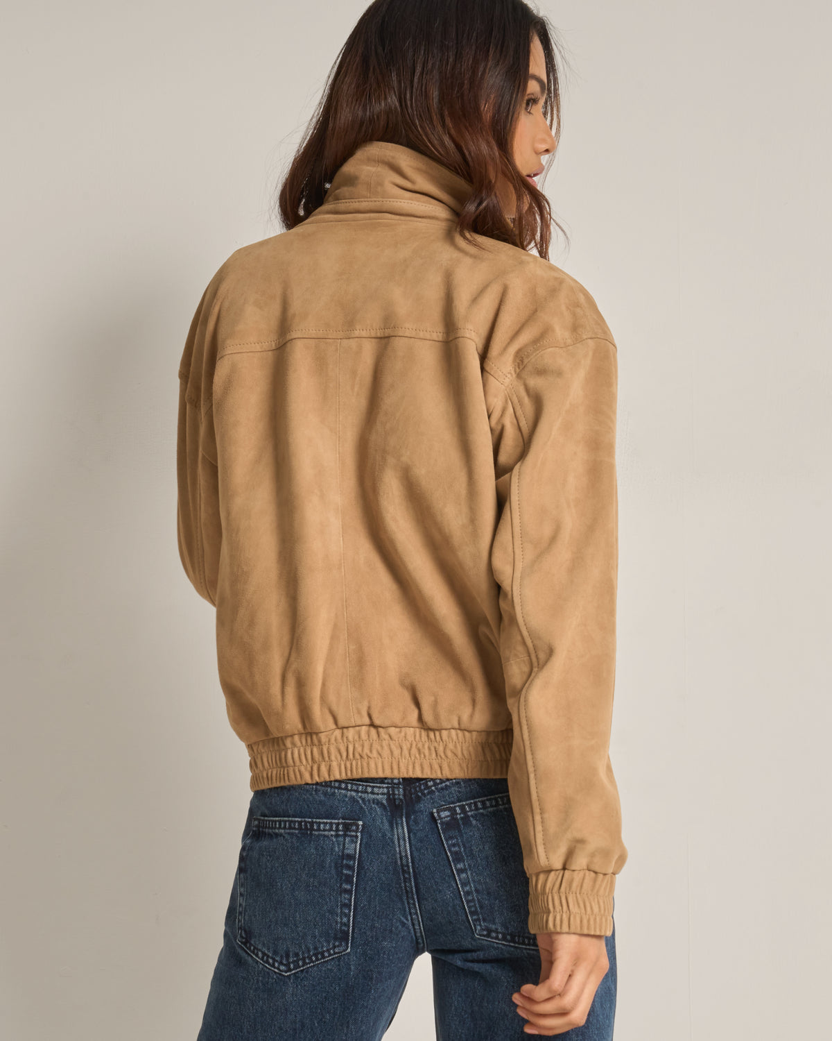 Women's Real Suede Bomber Jacket