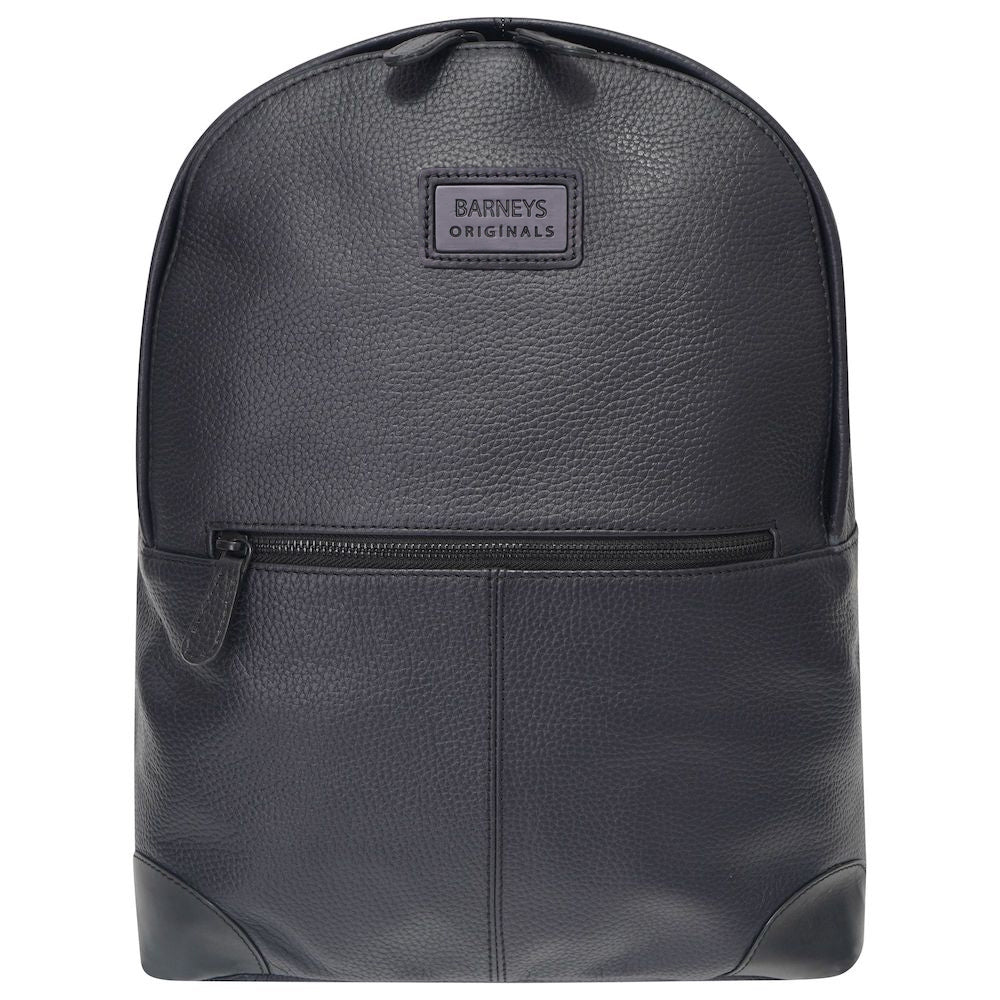 Black Real Leather Backpack