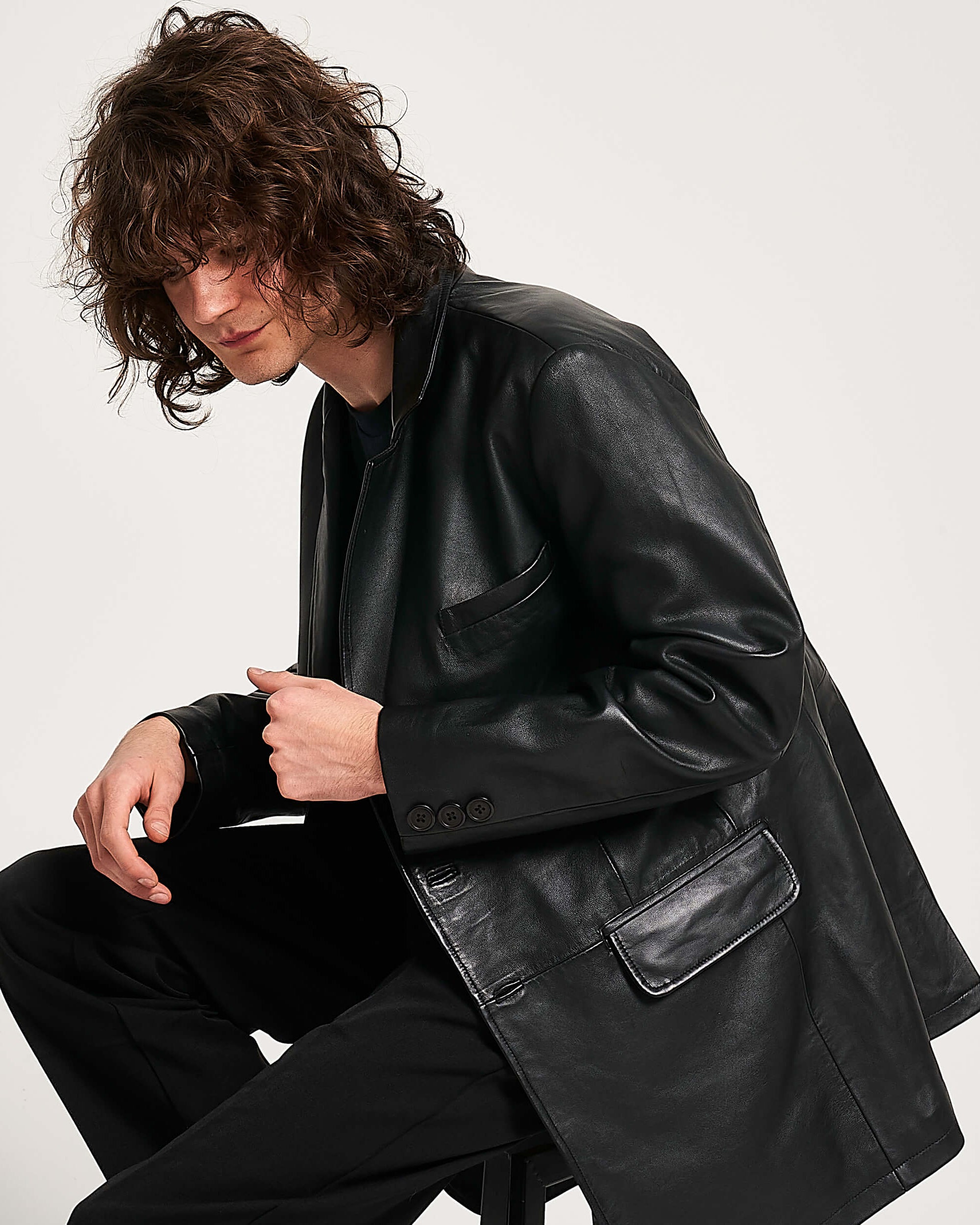 Men's Classic Real Leather Blazer