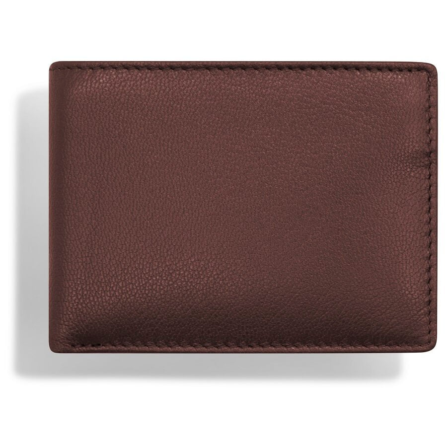 Men's Brown Real Leather Wallet with 4 Card Slots