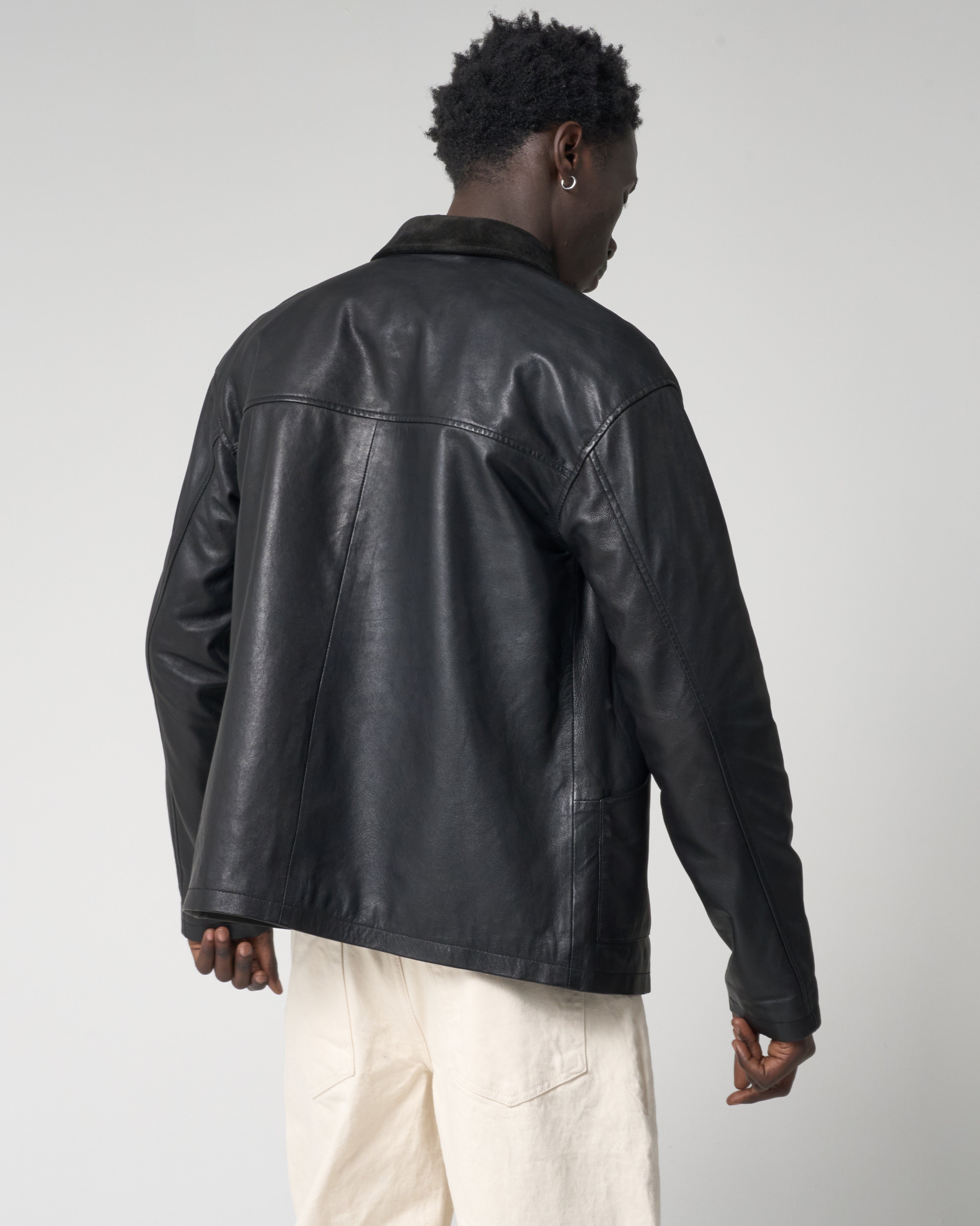 Men's Leather Chore Jacket