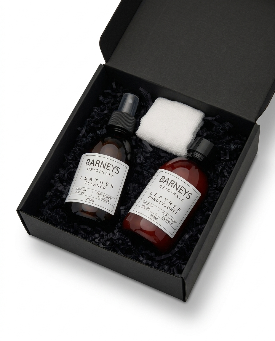 Leather Care Kit with Cleaner, Conditioner & Wipes