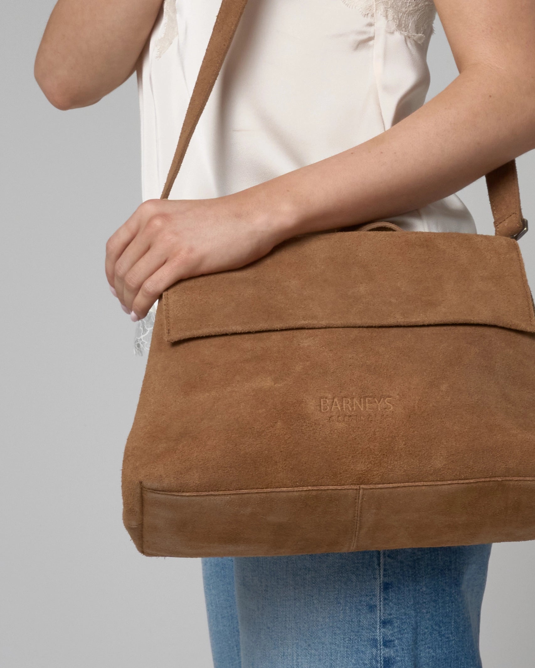 Real Suede Messenger Bag